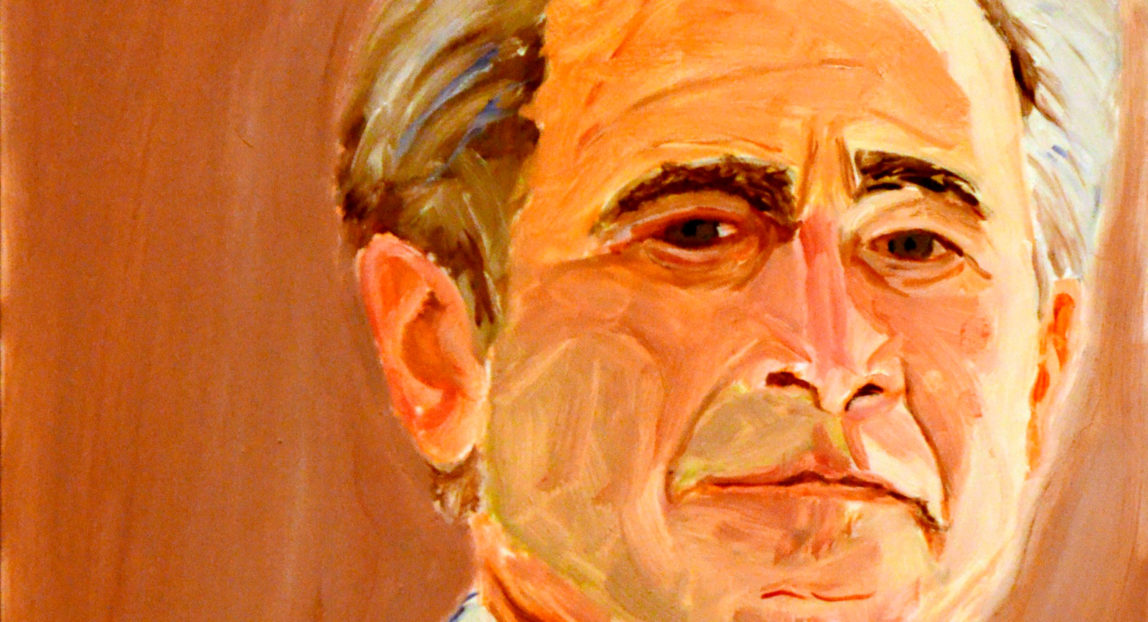 A self-portrait by George W. Bush from the exhibit "The Art of Leadership: A President's Diplomacy."(AP/Benny Snyder)