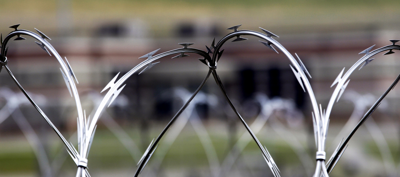 Razor wire at the maximum-security Mount Olive Correctional Center in Mount Olive, W.Va. (AP/Steve Helber)