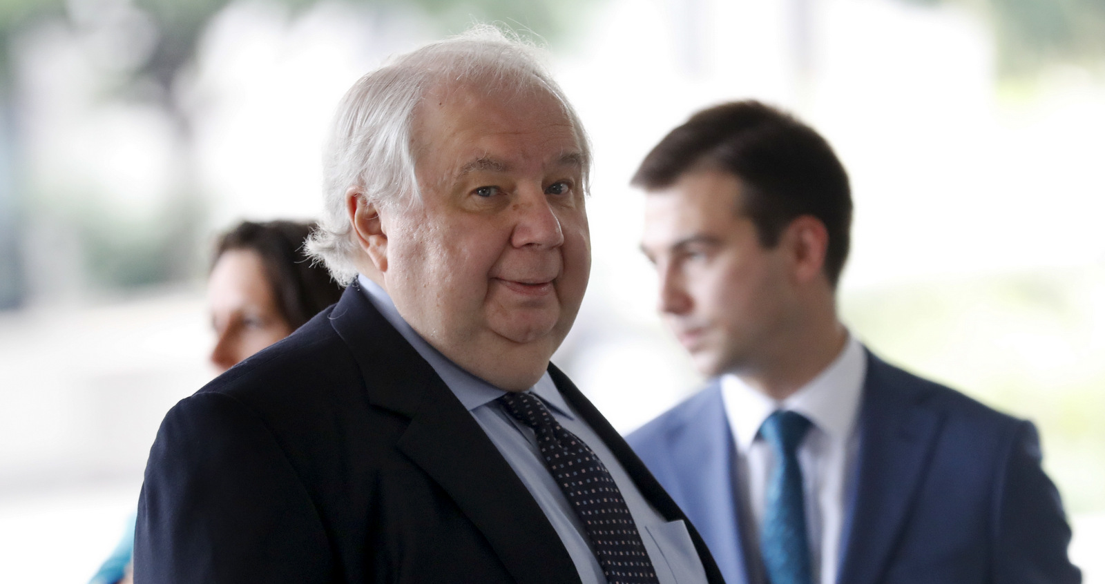 Russian Ambassador to the U.S. Sergey Kislyak arrives at the State Department in Washington, July 17, 2017, to meet with Undersecretary of State Thomas Shannon. (AP/Carolyn Kaster)
