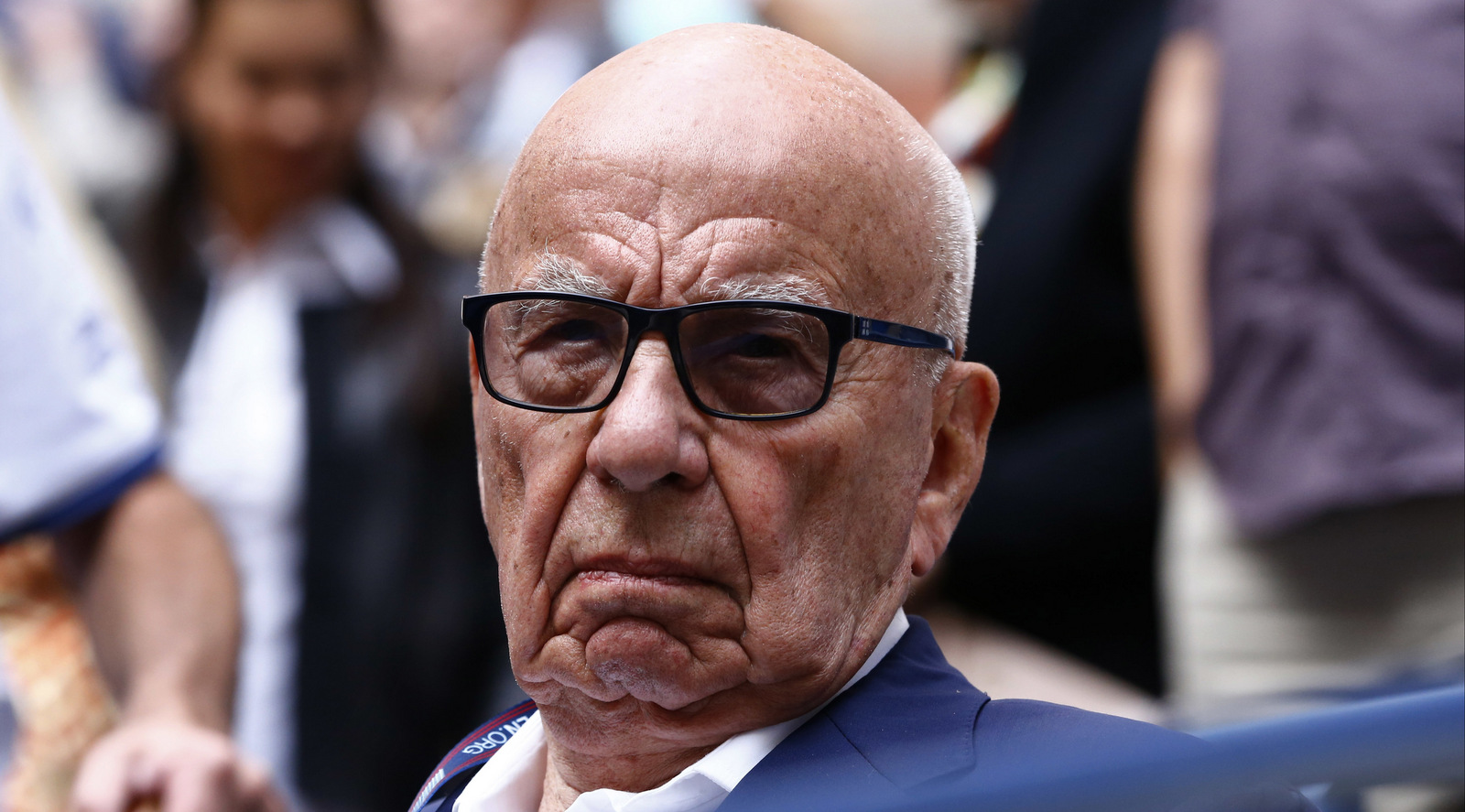 FILE- In this Sunday, Sept. 10, 2017 file photo, Rupert Murdoch waits for the start of the men's singles final of the U.S. Open tennis tournament in New York. (AP/Julio Cortez)