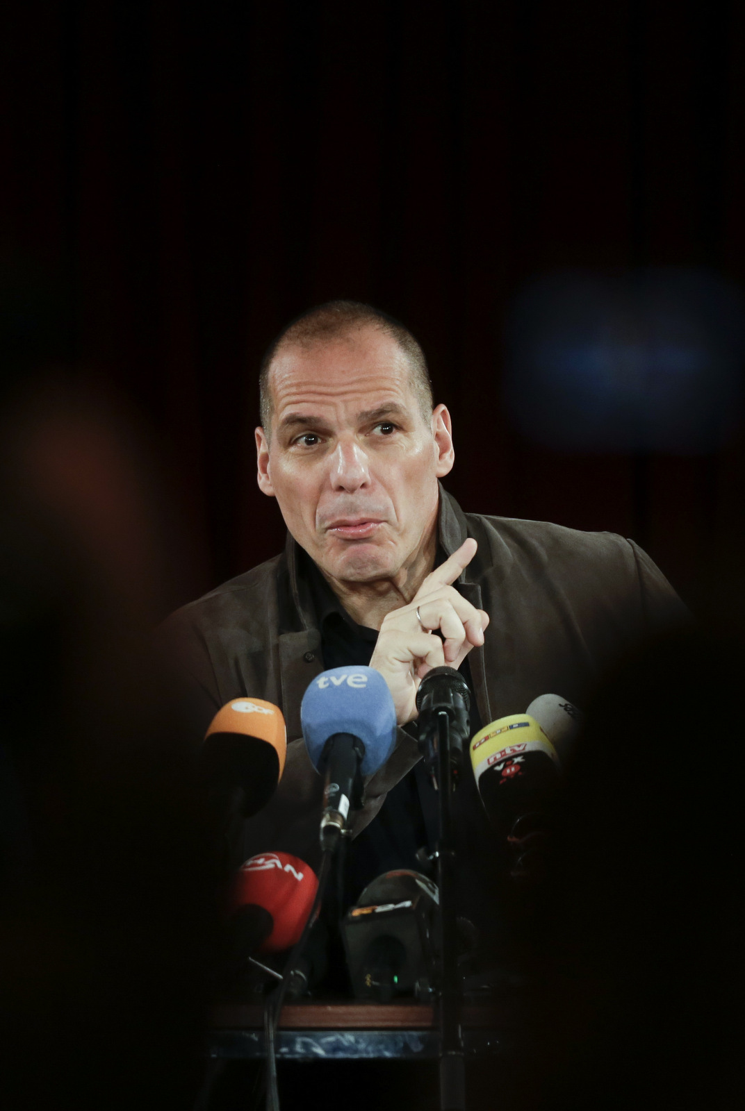 Former Greek finance minister Yanis Varoufakis attends a news conference about the launch of a new left-wing pan-Europe political movement called 'Democracy in Europe Movement 2025' in Berlin, Germany, Feb. 9, 2016. (AP/Markus Schreiber)