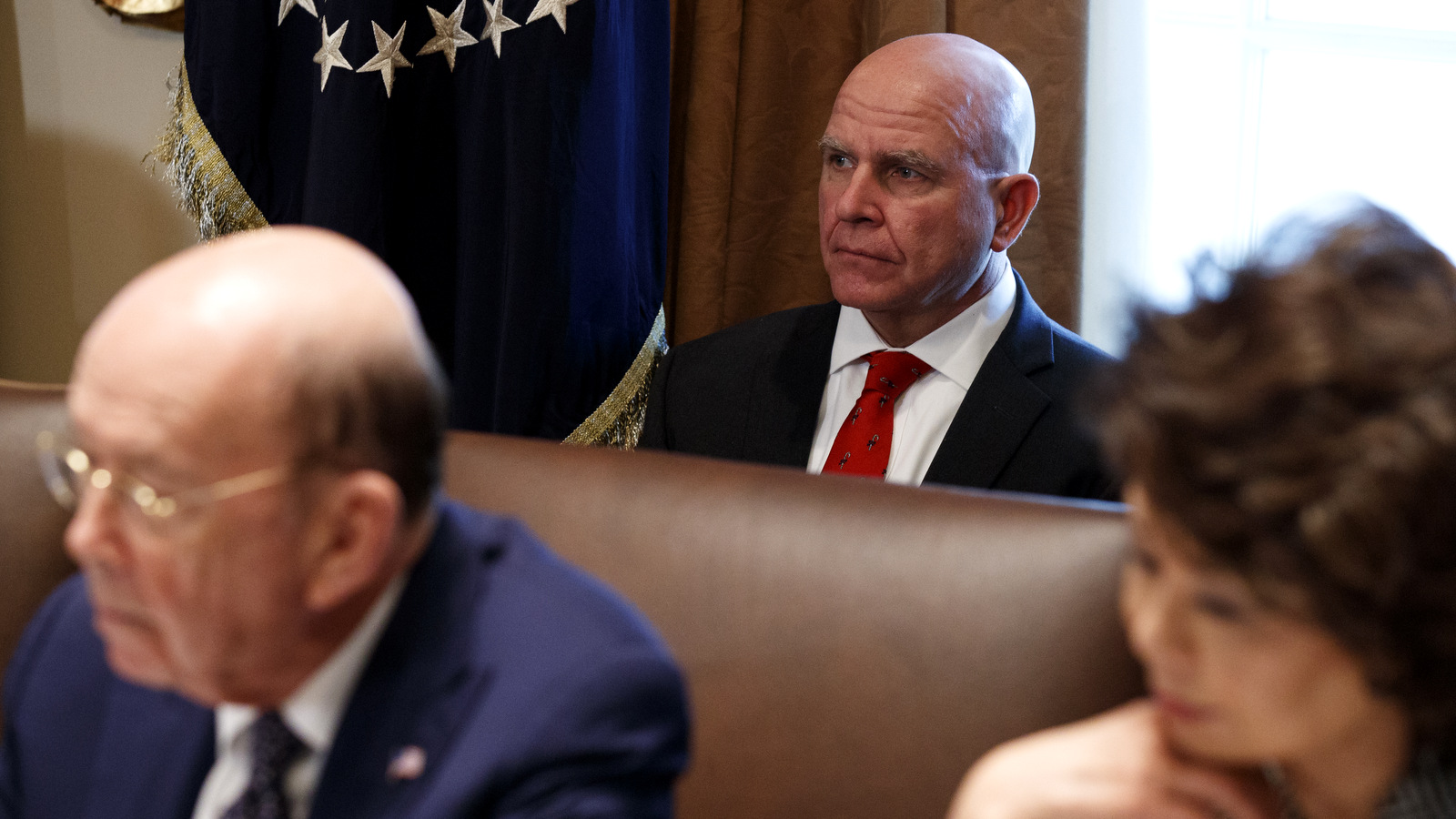 National Security Adviser H.R. McMaster listens as President Donald Trump speaks during a cabinet meeting at the White House, Dec. 20, 2017, in Washington. (AP/Evan Vucci)