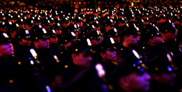 Newly minted NYPD Officers attend the New York City Police Graduation Ceremony for the Graduating Class of December 2017 held at the Beacon Theater on December 28, 2017 in New York City. (Photo: Mpi43/MediaPunch/IPX)