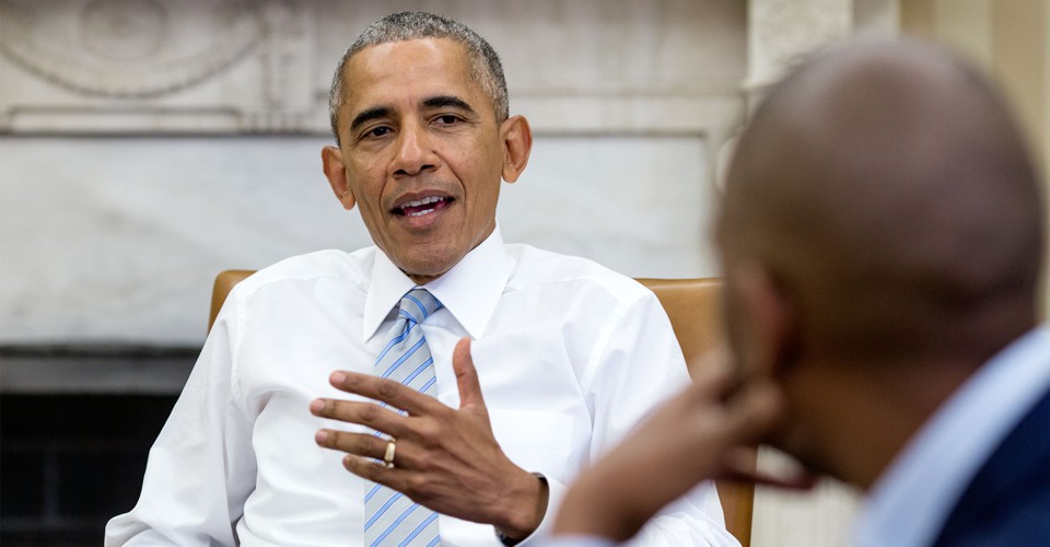 Ta-Nehisi Coates interviews President Barack Obama and at the White House. (Pete Souza/White House)