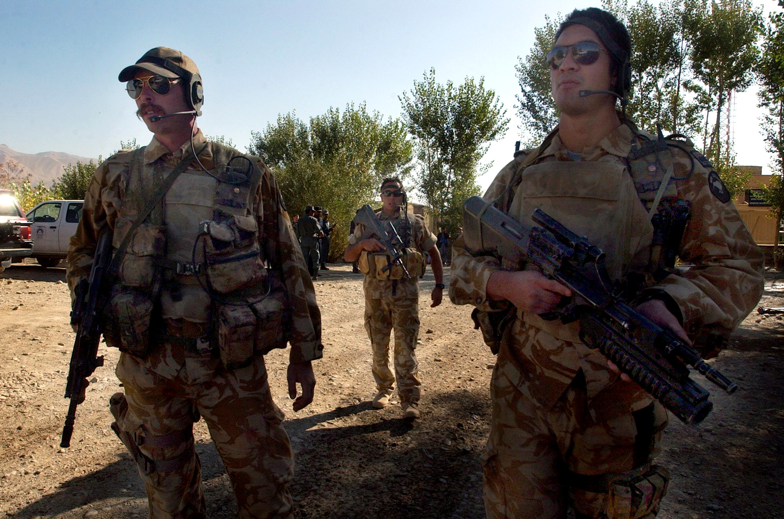 New Zealand soldiers in the city of Bamyan, north west of Kabul, Afghanistan Oct. 5, 2006. (AP/Musadeq Sadeq)