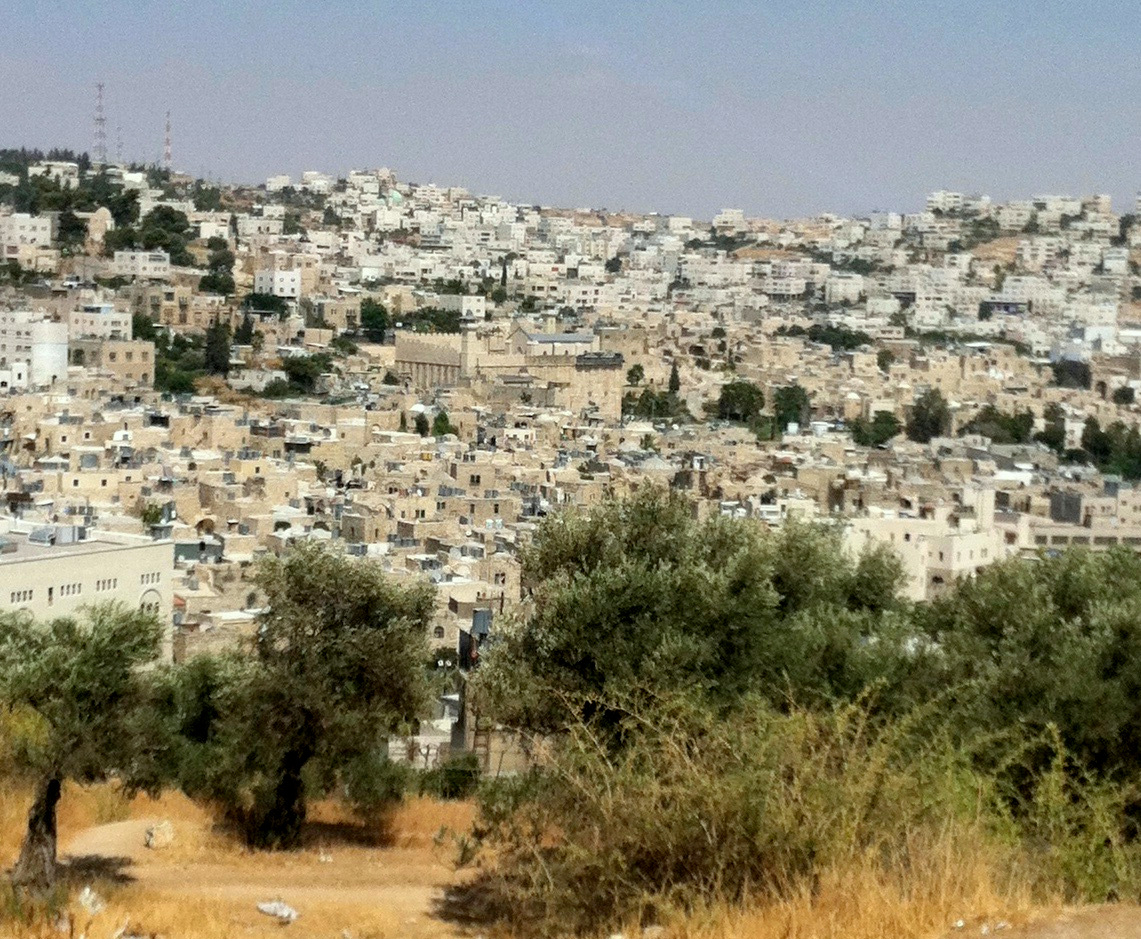 La vista de la antigua ciudad de Hebrón y la Mezquita Ibrahimi desde Tel-Rumeida. (Foto: Miko Peled)
