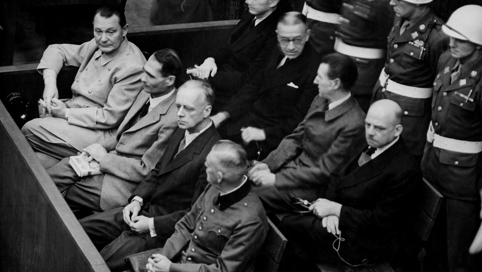 High-ranking Nazi officers stand trial at Nuremberg.