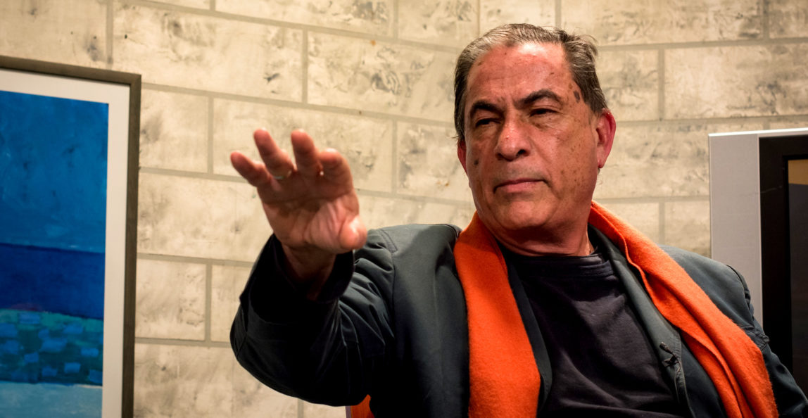 Journalist Gideon Levy speaks at a Seminar of the Communications Dept. at Ariel University. (Photo: Flavio~/Flickr)