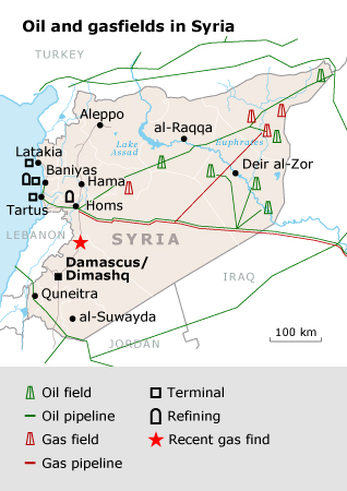 Los recursos petroleros de siria