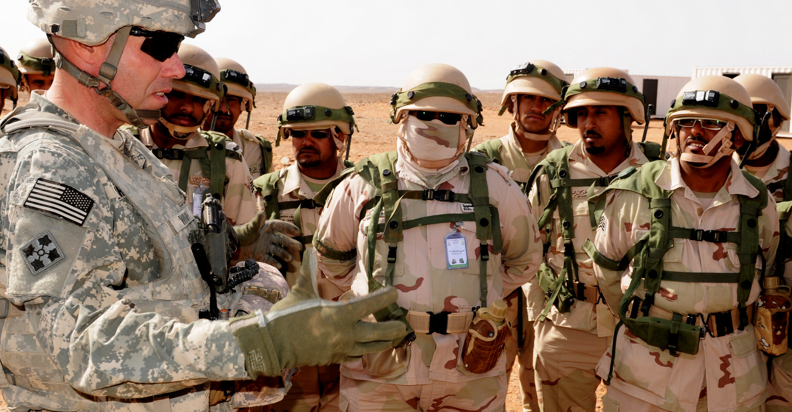 U.S. and Saudi troops engage in a joint training exercise in Saudi Arabia. (U.S. Army Photo)