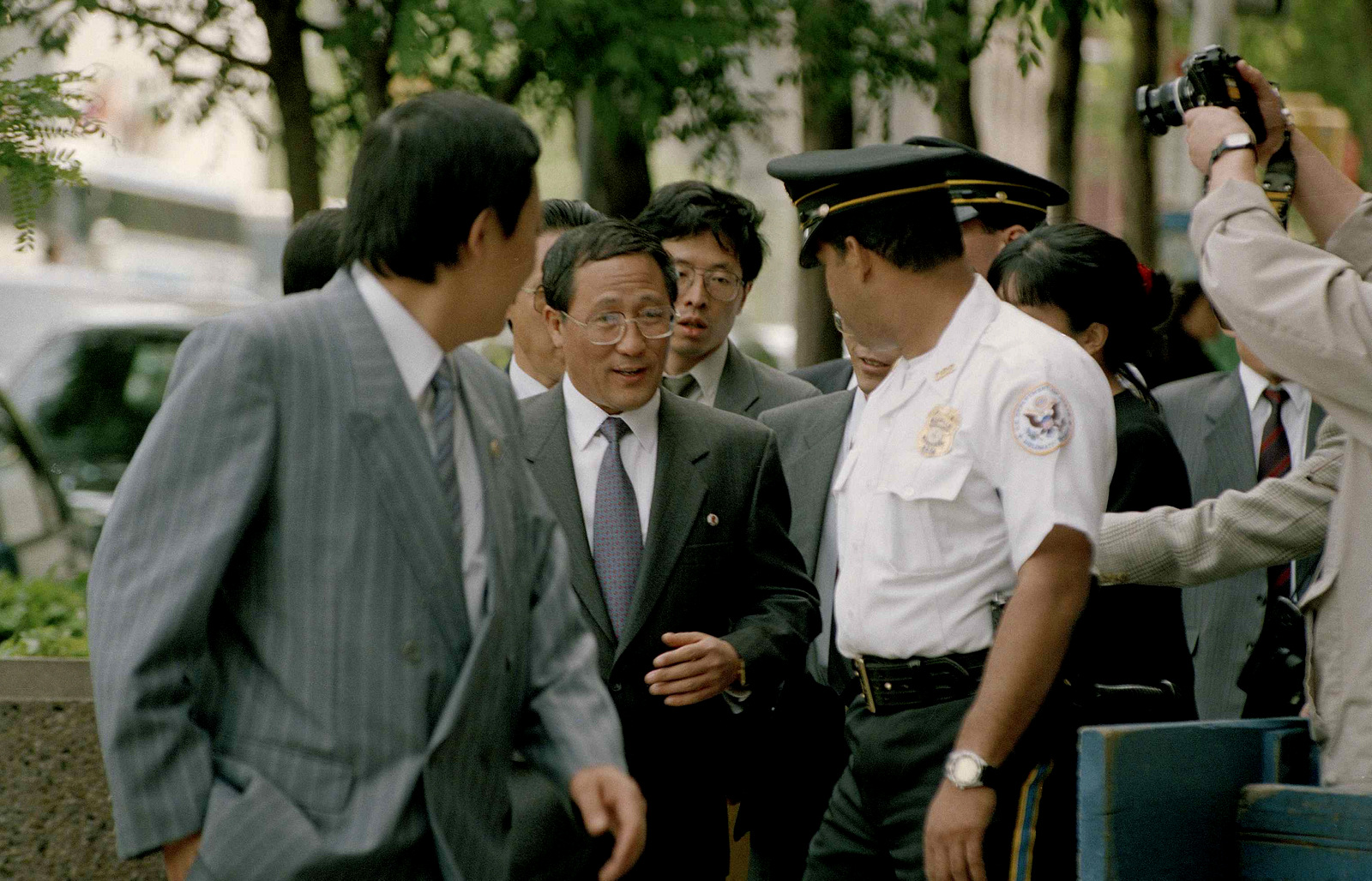 North Korea's foreign Minister Kang Sok Ju arrives at the U.S. Mission to the UN in New York, June 2, 1993, to discuss opening North Korea to IAEA inspectors. Ed Bailey | AP