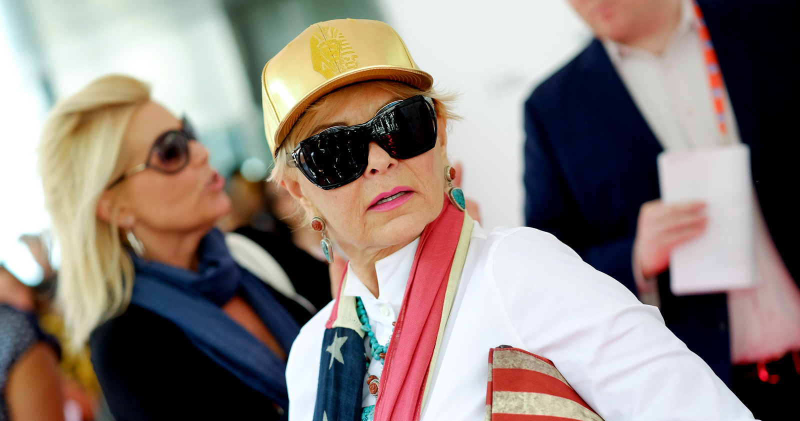 Actress Roseanne Barr attends the Tribeca Film Festival world premiere of "Roseanne For President!" at the SVA Theatre on Saturday, April 18, 2015, in New York. Evan Agostini | Invision