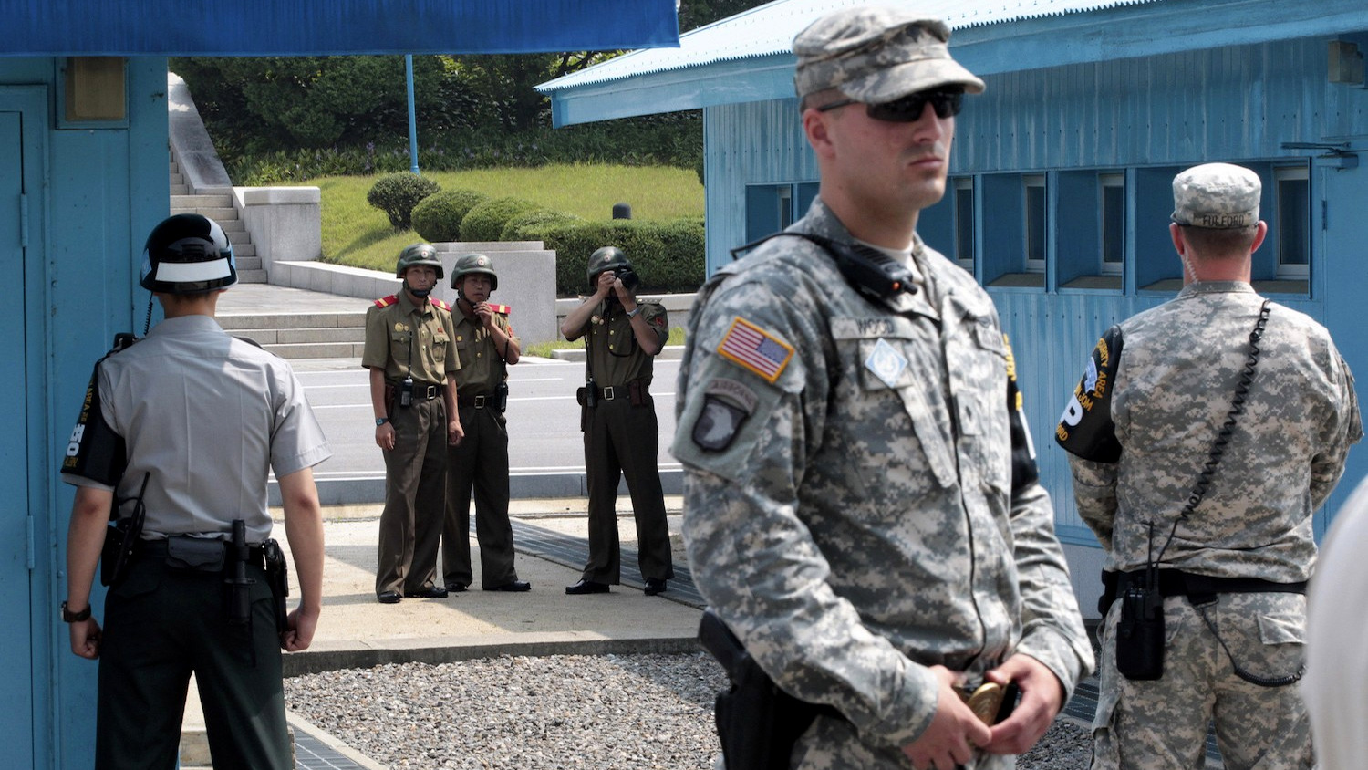 U.S. troops patrol the demarcation line between the North and South Korea. (AP/Ahn Young-joon. File)