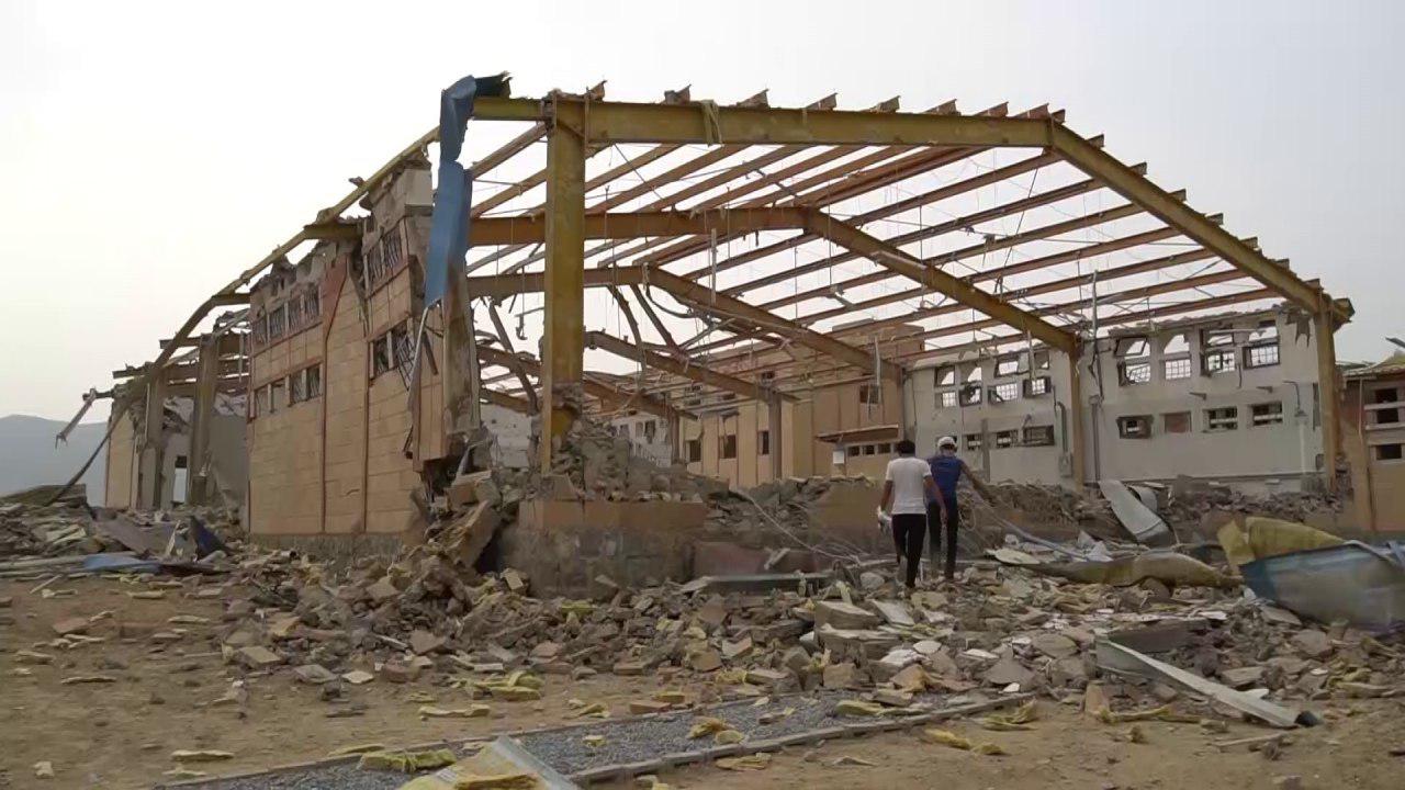 MSF`s cholera treatment center in Hajjah’s Abs, destroyed by Saudi airstrikes on June 11, 2018. Ahmed Abdulkareem | MintPress News