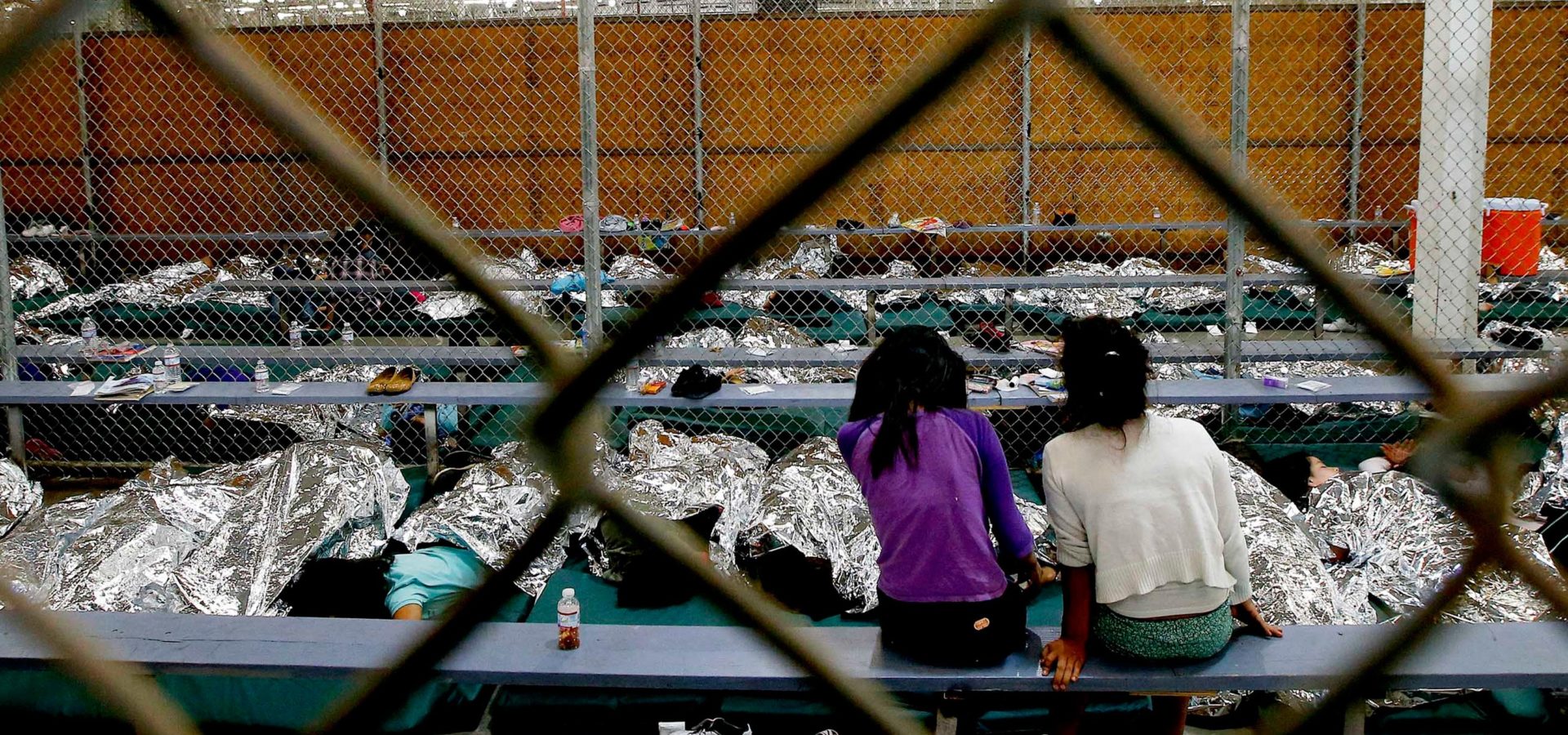 A holding area for mostly Central American immigrant children at the U.S. Customs and Border Protection Placement Center in Nogales, Ariz. July 17, 2014. Ross D. Franklin | AP