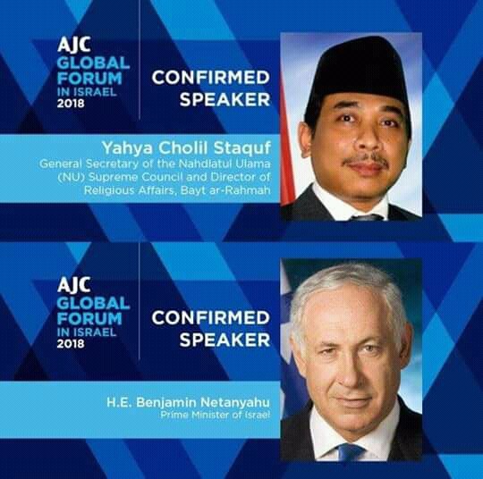 Indonesia Yahya Staquf Netanyahu