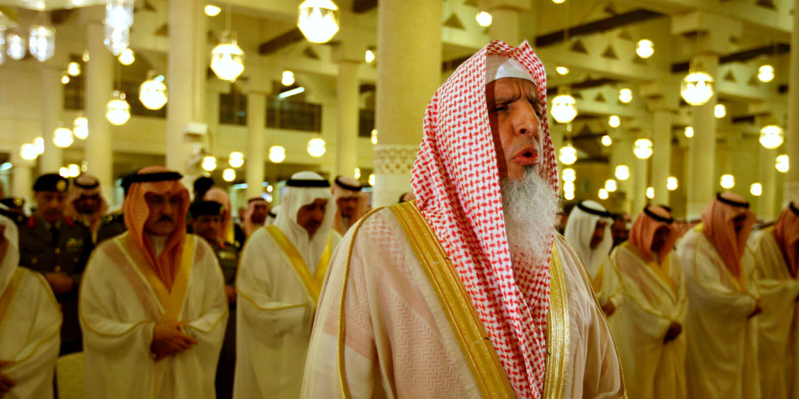 Sheikh Abdul Aziz al-Sheikh, the Saudi Arabia's Wahhabi grand mufti, prays at the Imam Turki bin Abdullah mosque in Riyadh, Saudi Arabia, Sept. 9, 2010. Hassan Ammar | AP