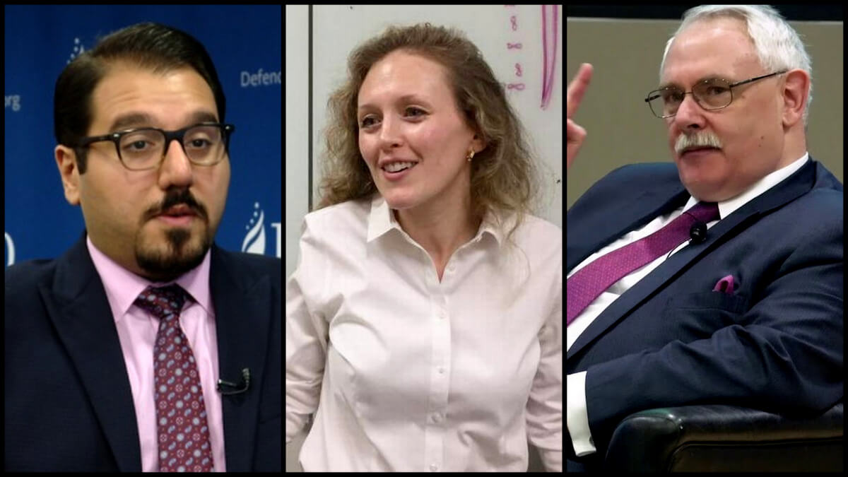 Iran experts: From left to right: Behnam Ben Taleblu, Priscilla Moriuchi, Nomran Roule