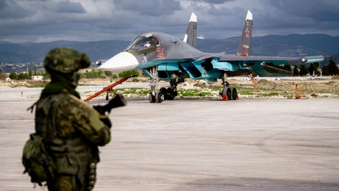 SU 34 fighter jet in Syria