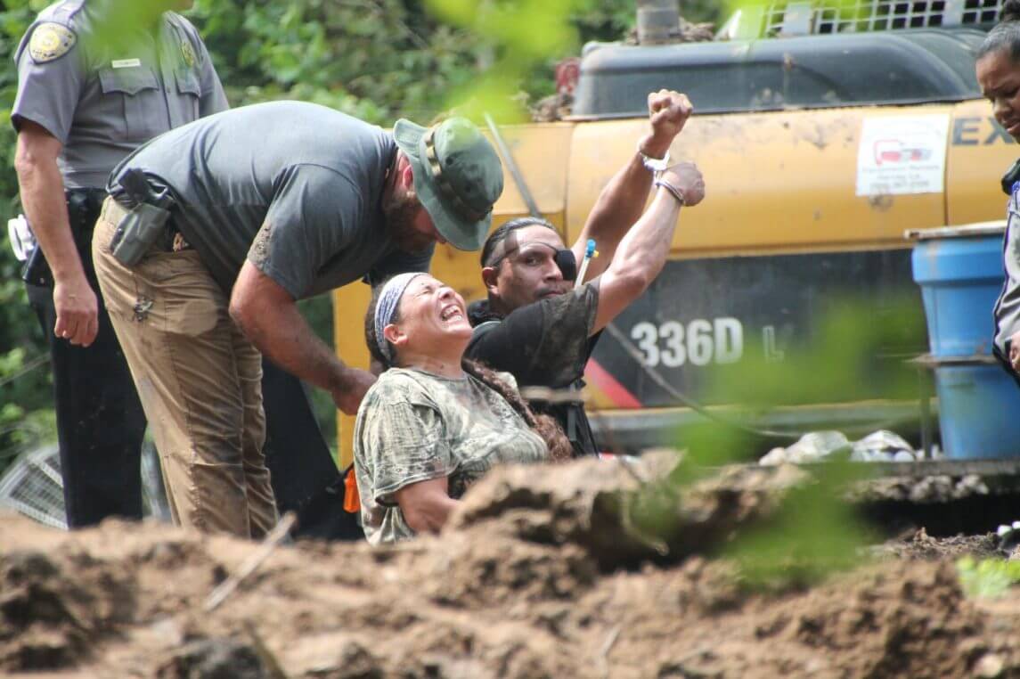 Forcible Arrest of Water Protectors at Illegal Pipeline Construction Site in Louisiana