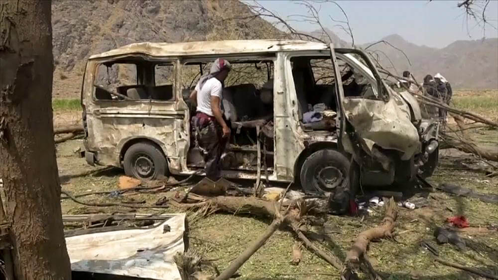 Saudi attack on bus Hodeida Yemen
