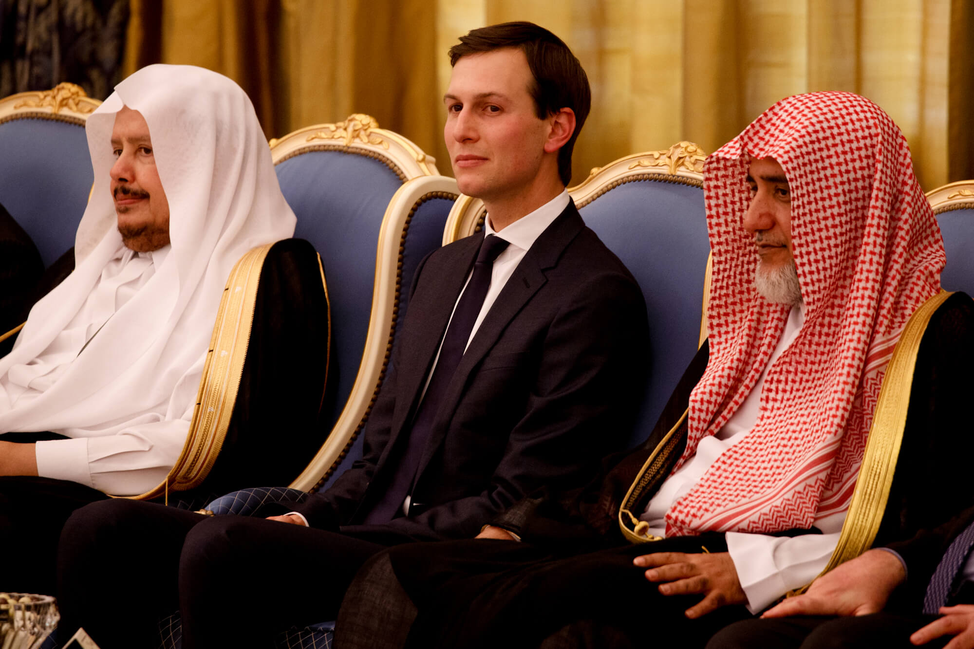 Jared Kushner asiste a una ceremonia en el Palacio Real de la Corte, el 20 de mayo de 2017, en Riyadh, Arabia Saudita. Evan Vucci | AP