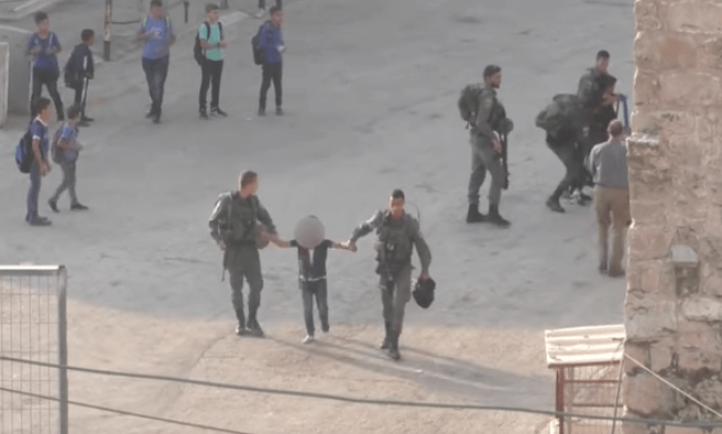 Watch | Israeli Occupation Forces Detain Palestinian Kids Walking to School