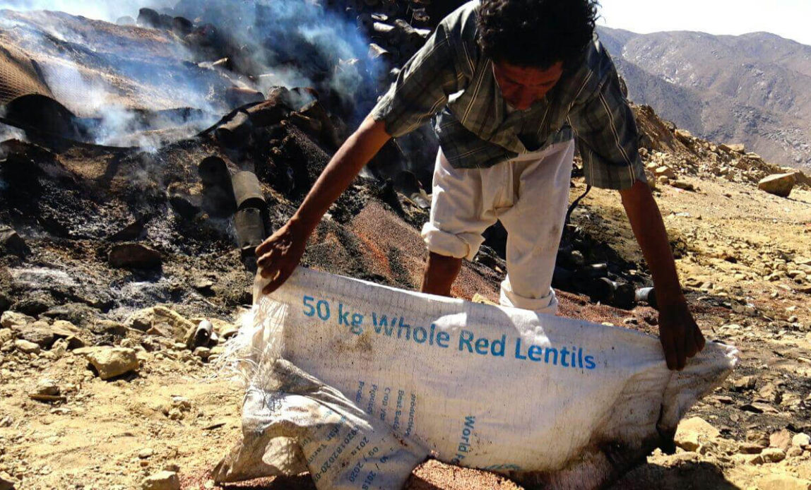 Saudi airstrike UN aid truck Yemen