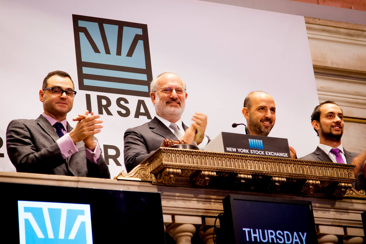 Eduardo Elsztain celebrates the 20th anniversary of IRSA’s listing on the NYSE. Twitter | NYSE