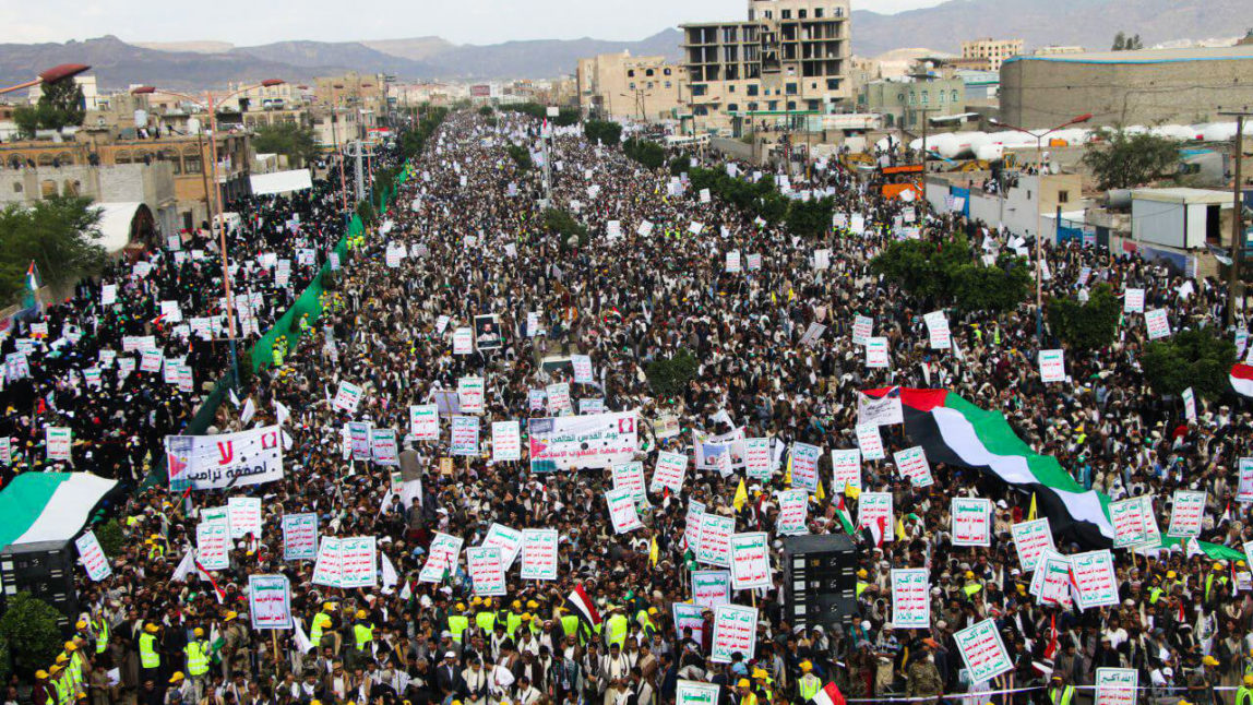 Mass Demonstrations Against Saudi Summit and US “Deal” Mark Quds Day in Yemen