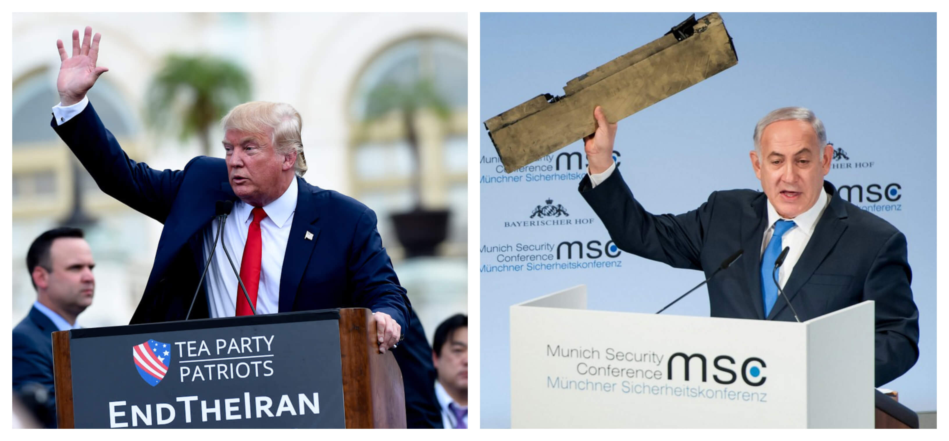 Trump Netanyahu Iran collage
