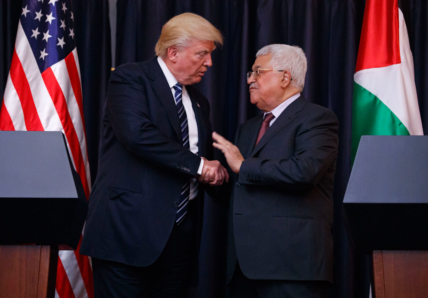 Donald Trump Mahmoud Abbas
