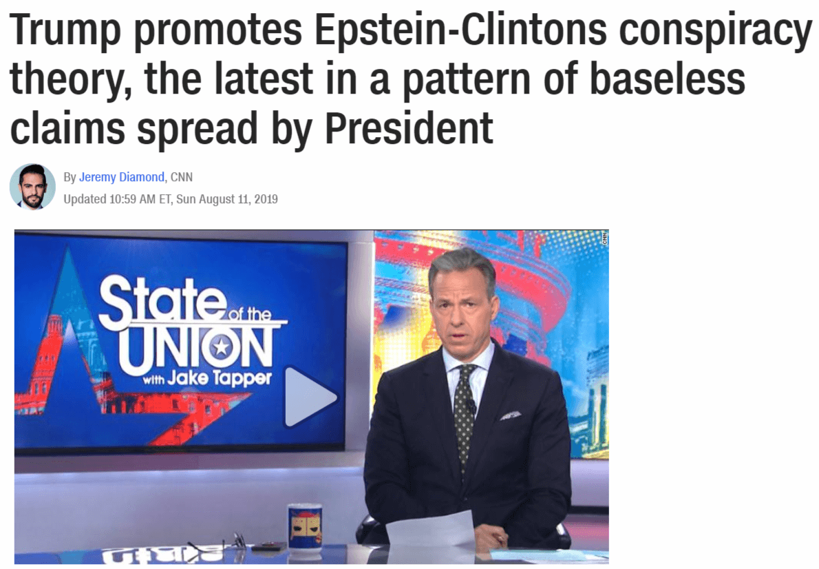 Conspiración de CNN Epstein