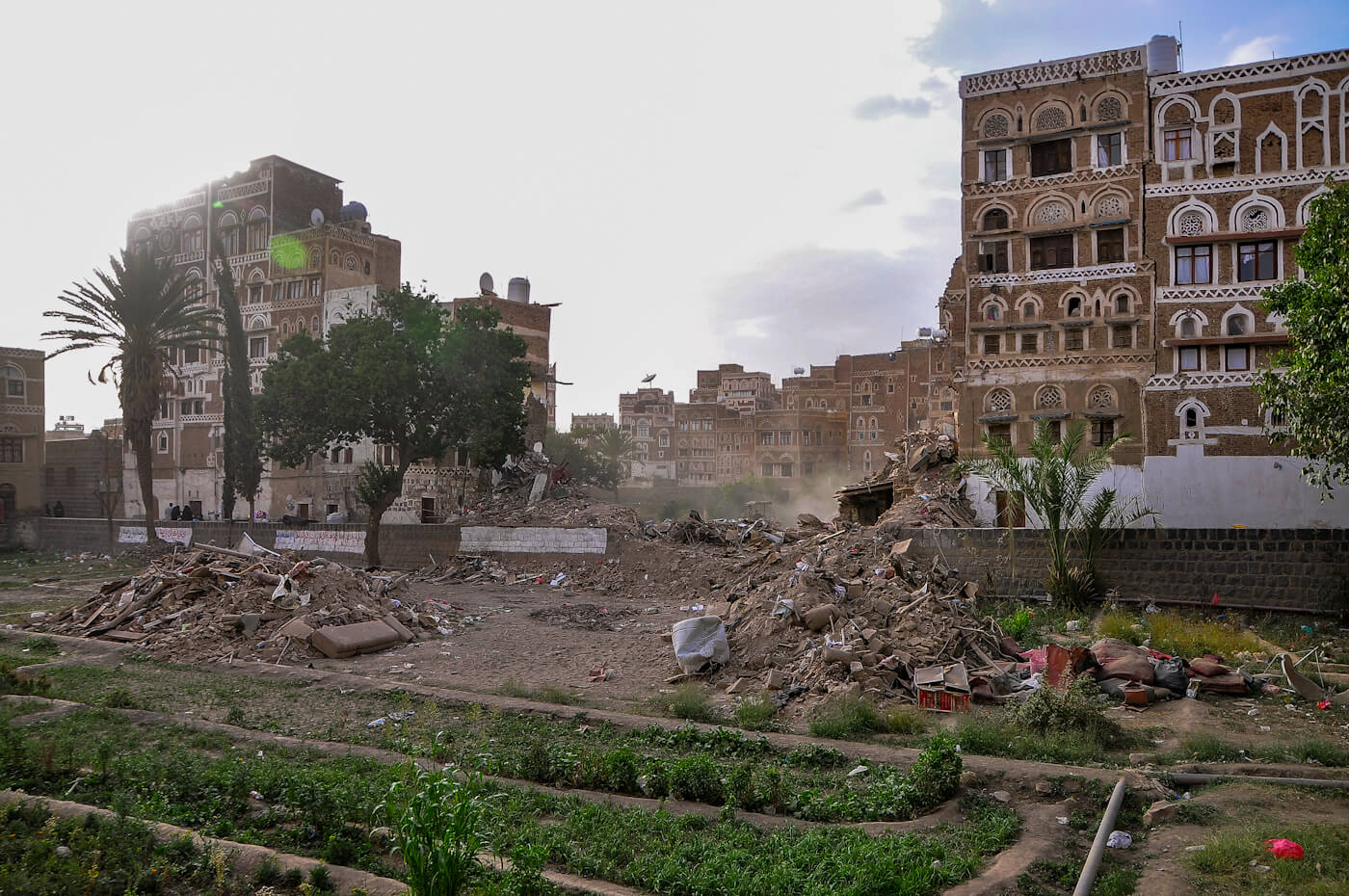 La vieja Sana'a destruida