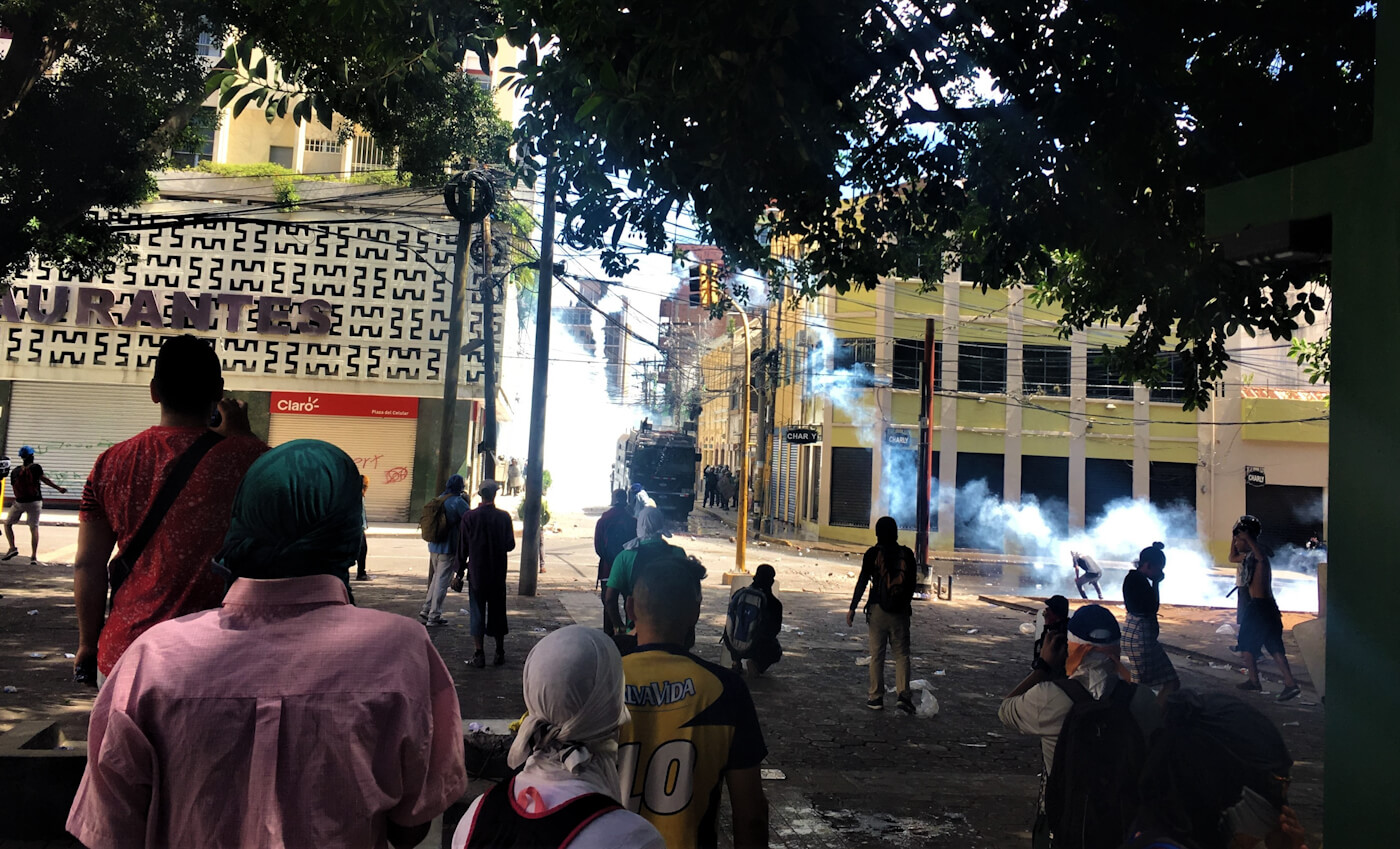 Honduras protesta por el gas lacrimógeno