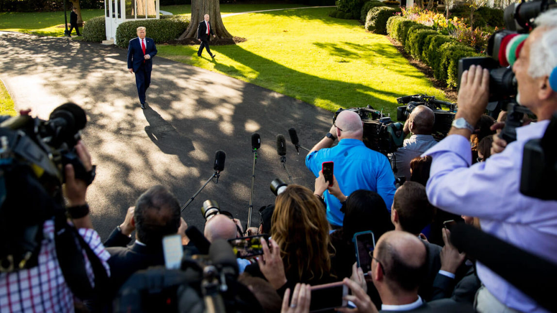 Media Yells “Cut!” When Trump Forgets His Lines and Says Something Anti-War