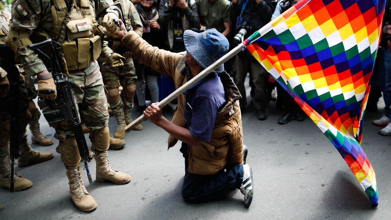 Foto de característica del golpe de Bolivia