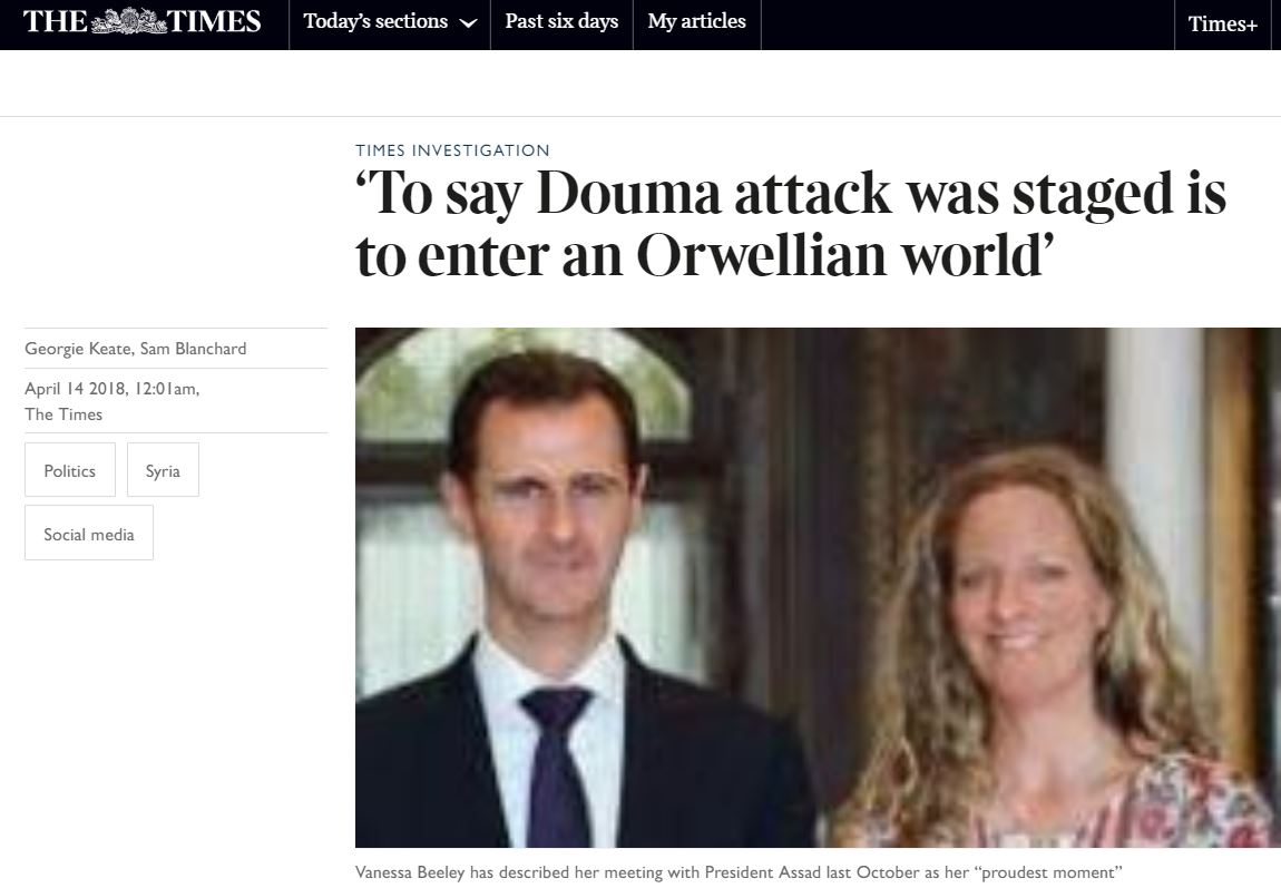 Times headline Douma