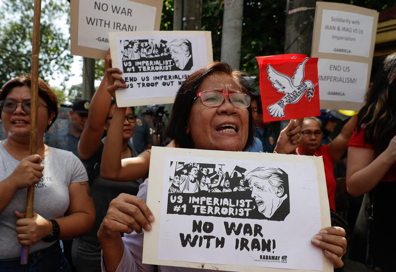 Protesta contra la guerra contra Irán