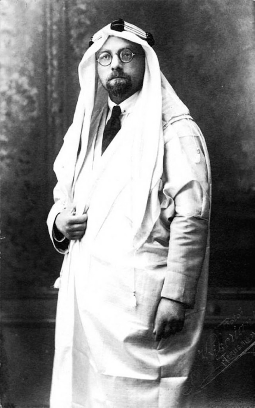 Dr. De Hann circa 1920 donning traditional Arab attire just a few years before his assassination. Photo | G. Krikorian