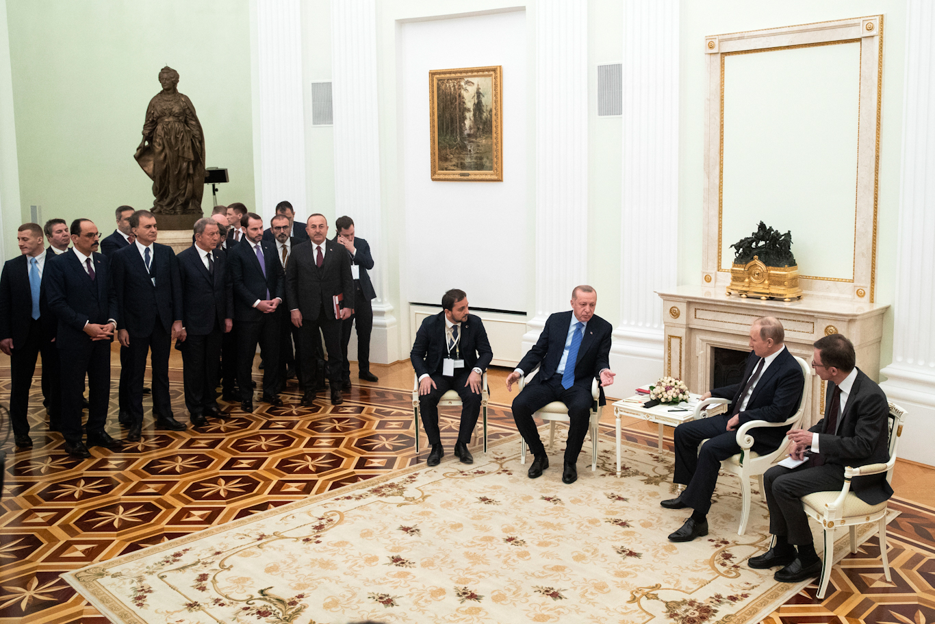 Putin and Erdogan Moscow meeting