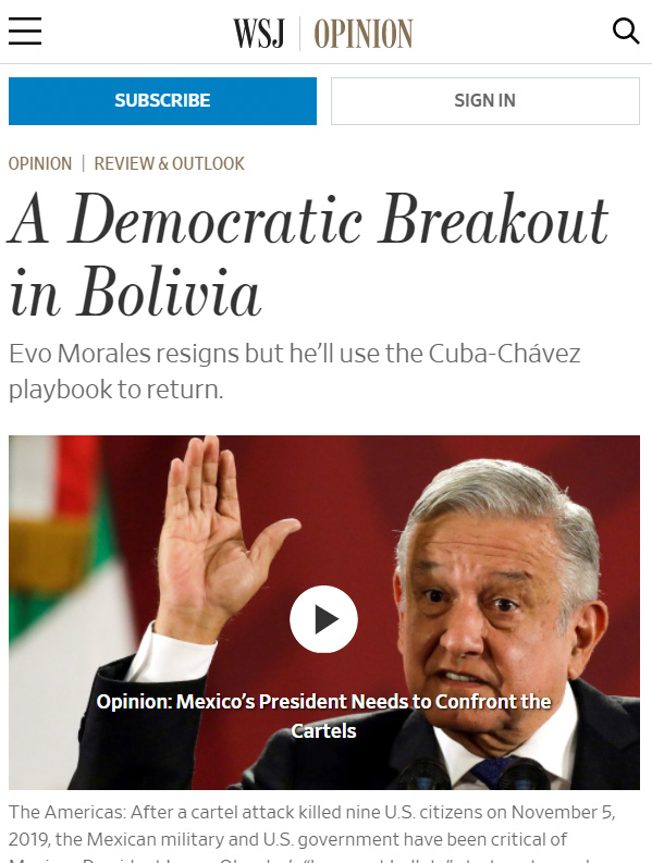 media bias Bolivia