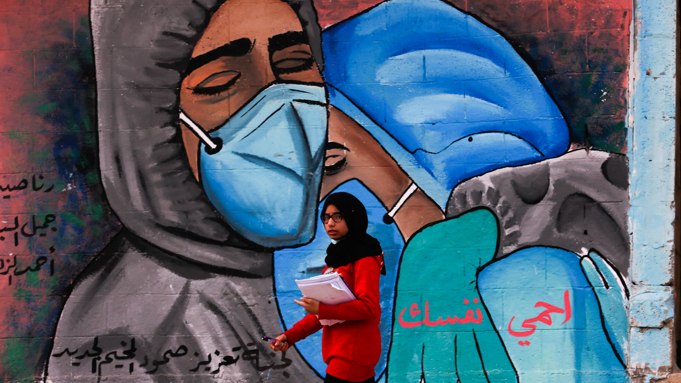 coronavirus mural photo of the day