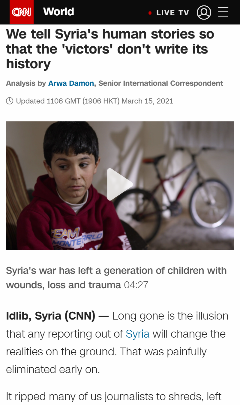 Sesgo mediático de CNN Siria