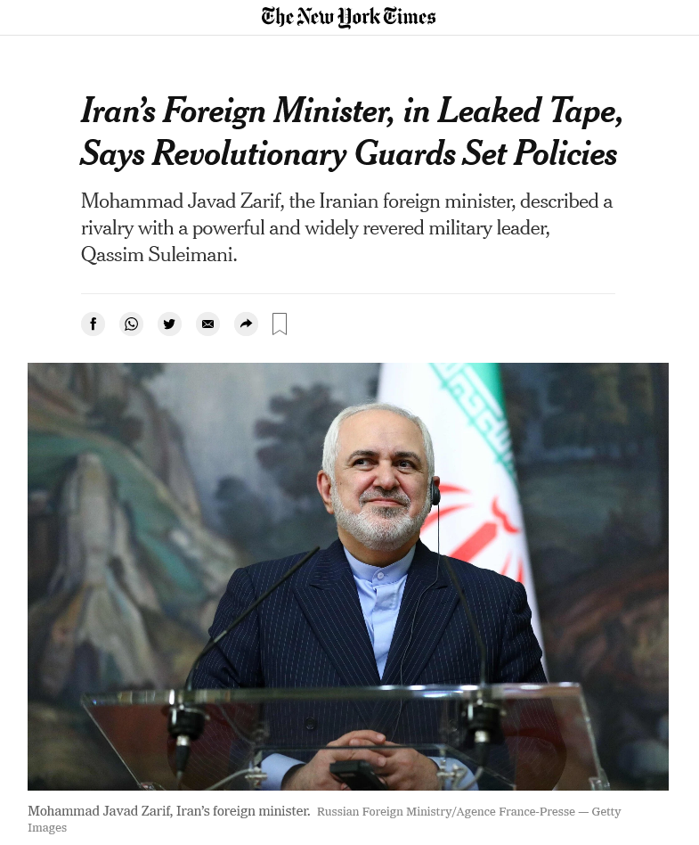 New York Times Zarif