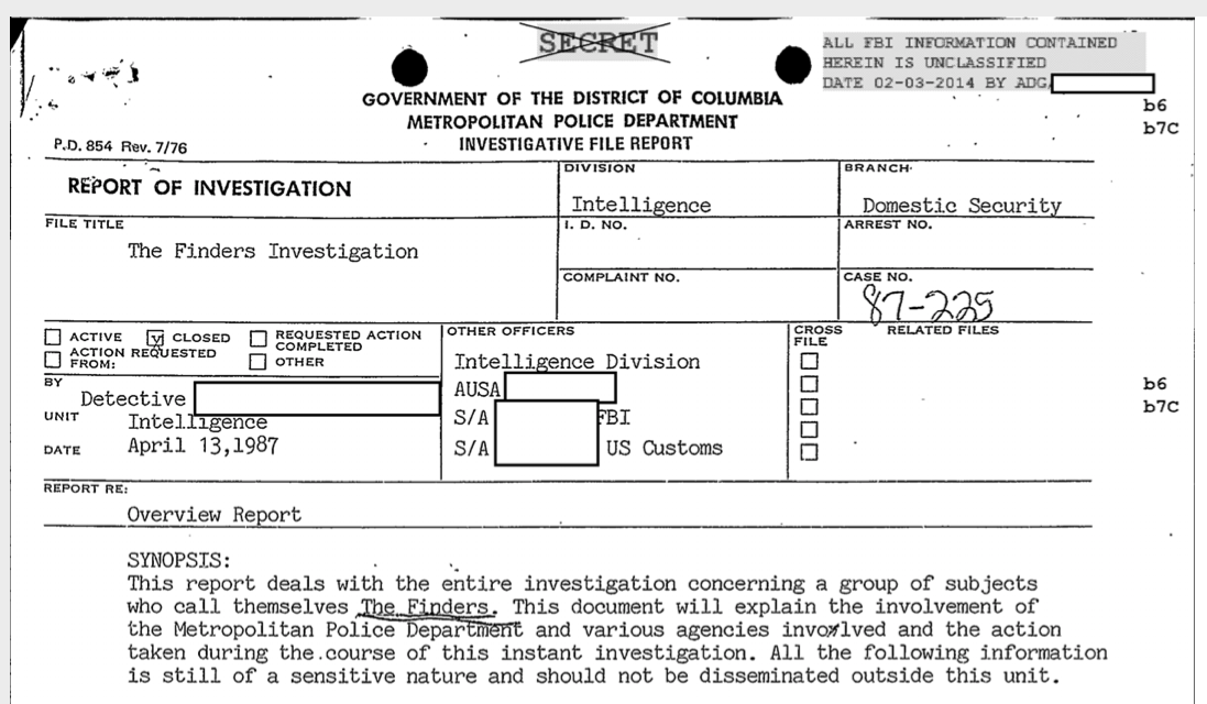 Metorpolitin Police report Finders