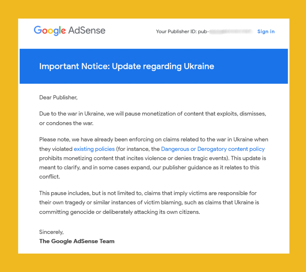 Google Adsense Ucrania