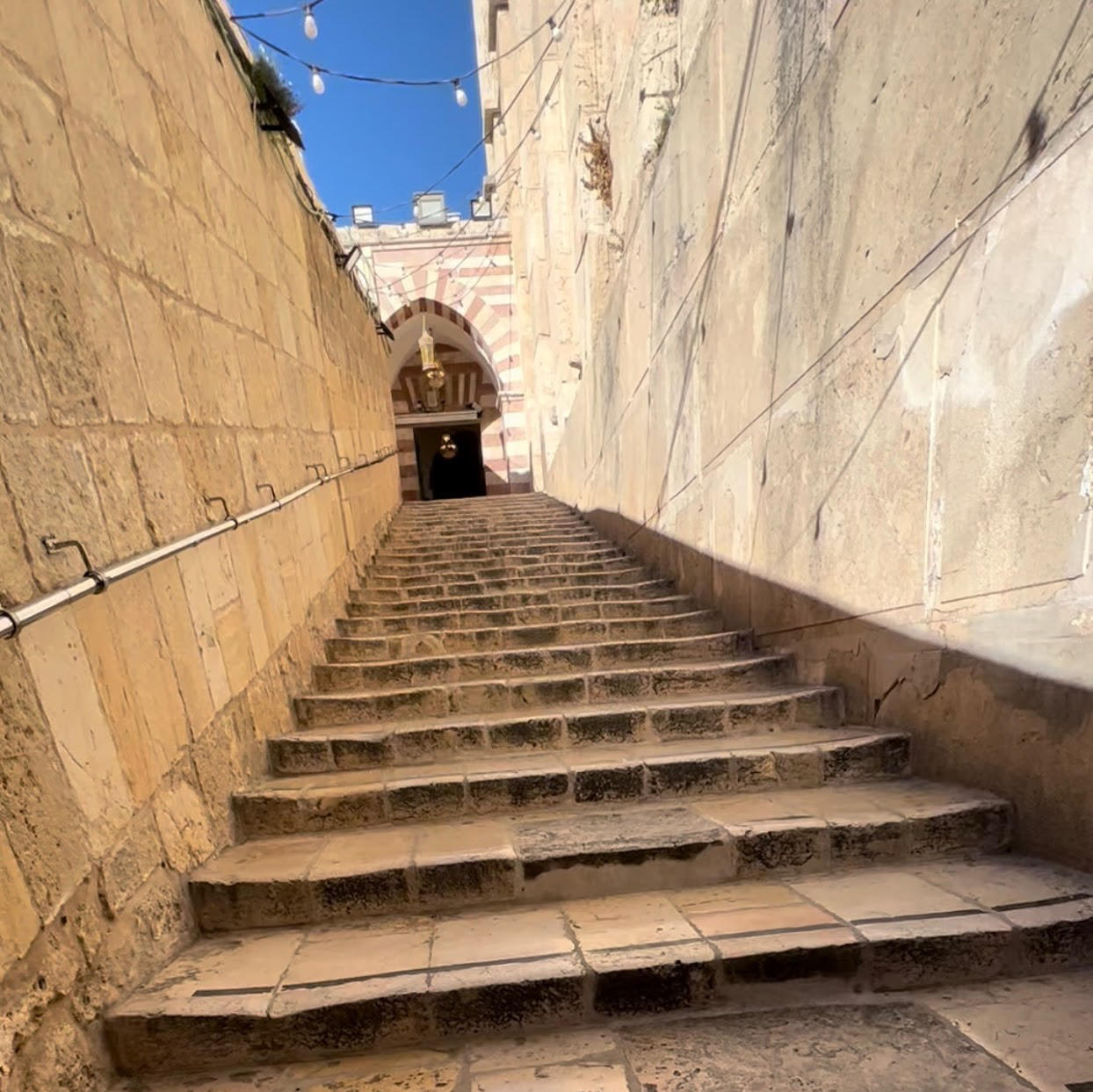 Steps leading into the Ibrahimi mosque, Hebron