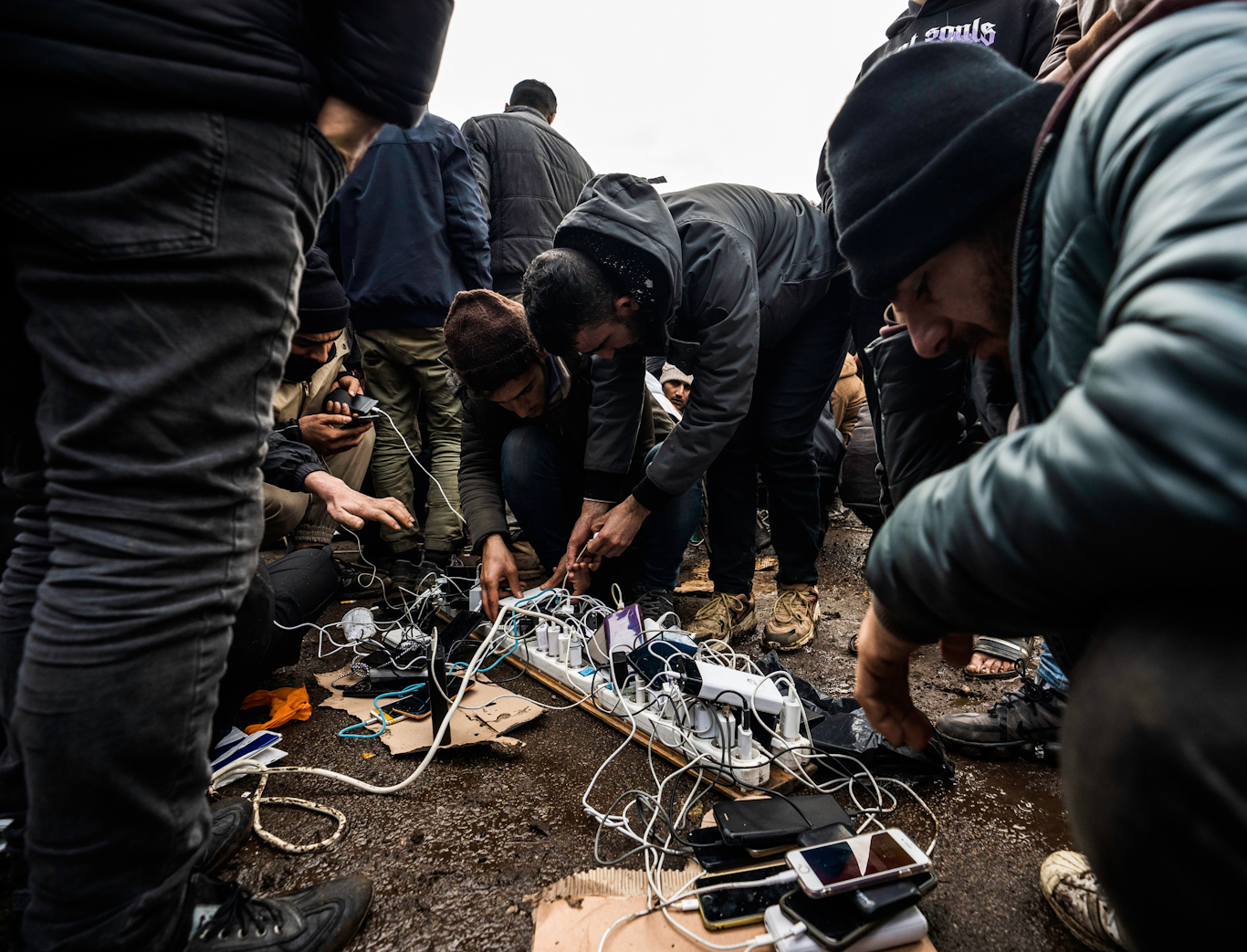 Кризис с мигрантами и беженцами в Дюнкерке, Франция, 5 декабря 2021 г.