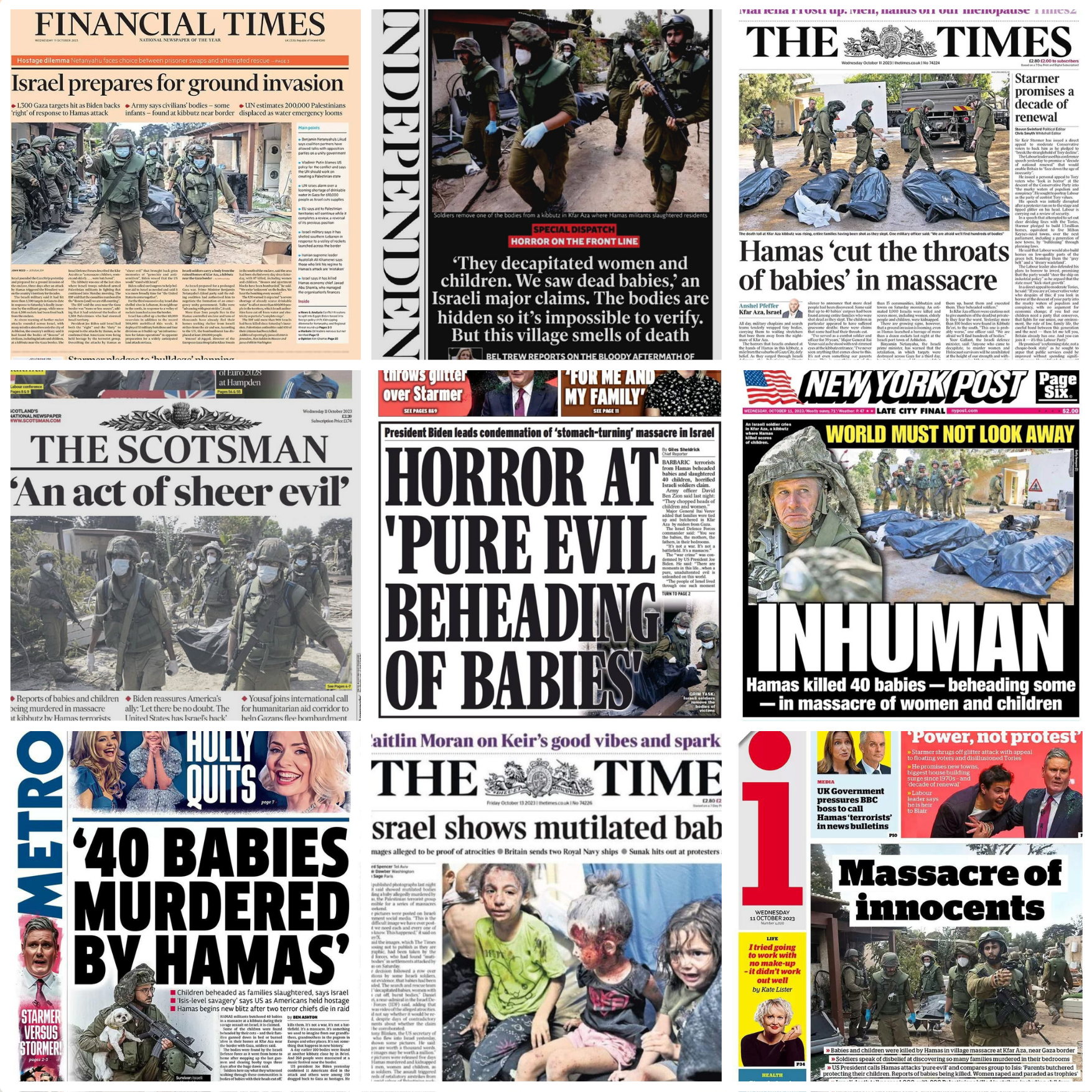 Media across the western world were quick to run headlines stirring outrage over the unsubstantiated claims